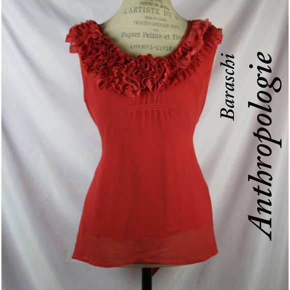 Anthropologie Baraschi Blouse Ruffles XS - Picture 1 of 11